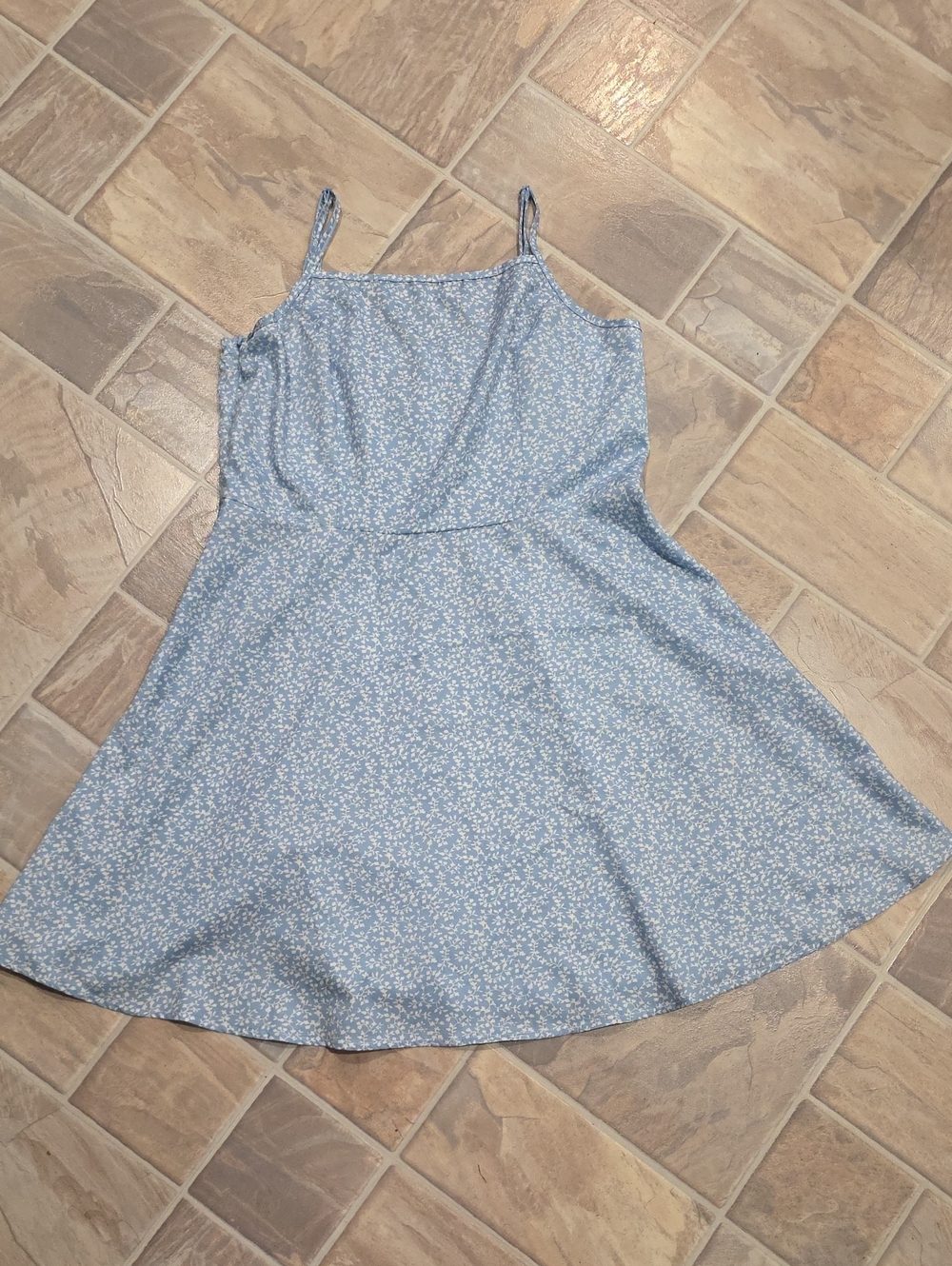 SHEIN Light Blue Floral Cami Dress